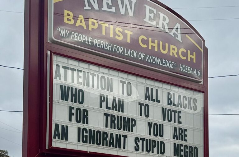 WATCH! DANIEL WHYTE III, PRESIDENT OF GOSPEL LIGHT SOCIETY INTERNATIONAL, REBUKES PASTOR MICHAEL JORDAN OF NEW ERA BAPTIST CHURCH IN BIRMINGHAM, ALABAMA, FOR TRYING TO UNDO THE GREAT WORK THAT DR. MARTIN LUTHER KING JR. DID IN MONTGOMERY, ALABAMA, BY USING INCENDIARY RACIST LANGUAGE ON THE CHURCH’S SIGN . . .