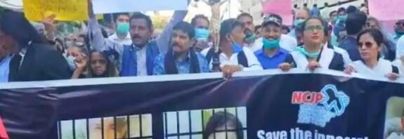 Protest against forced conversion of Christian girls in Pakistan