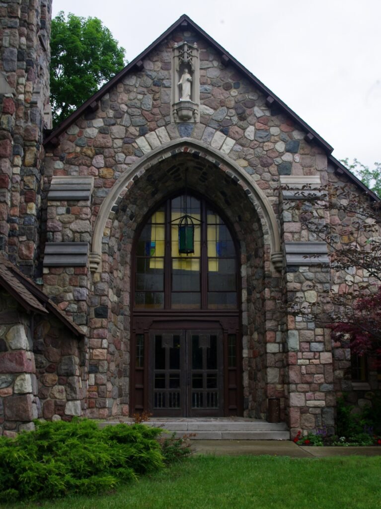 Stone church building exterior