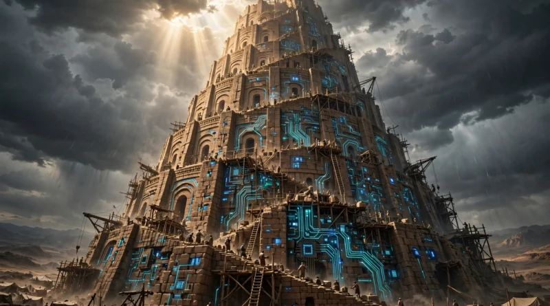 Tower of Babel with digital circuits